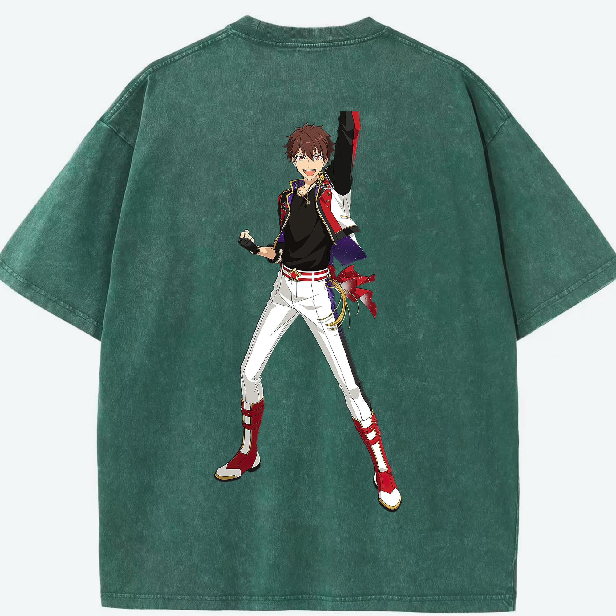 （画像用） あんさんぶるスターズ! Ensemble Stars 綿100% ヴィンテージ風 半袖Tシャツ（背面プリント）